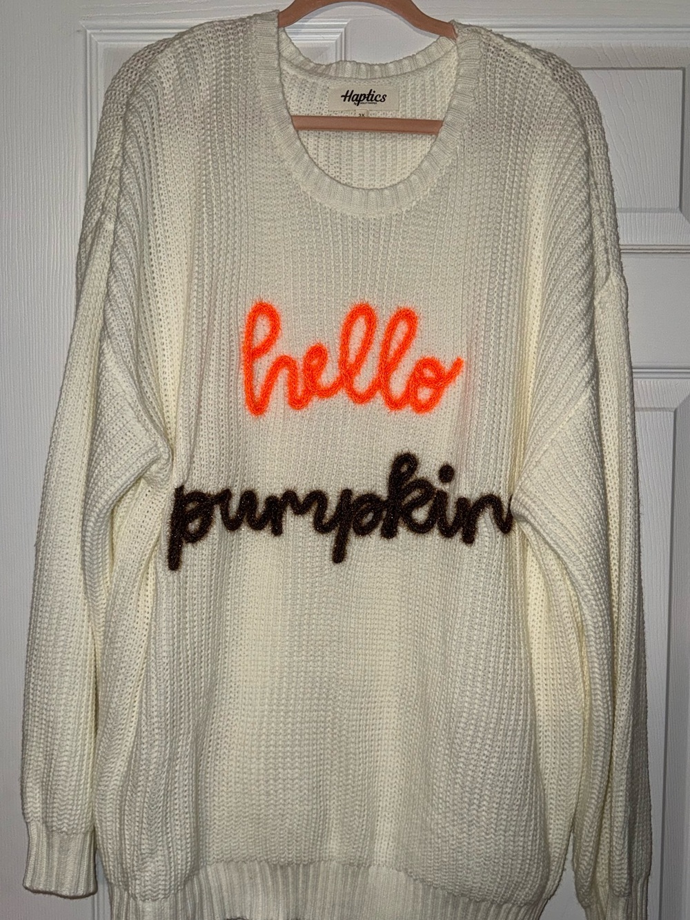 Plus size “Hello Pumpkin" haptics Sweater 3x